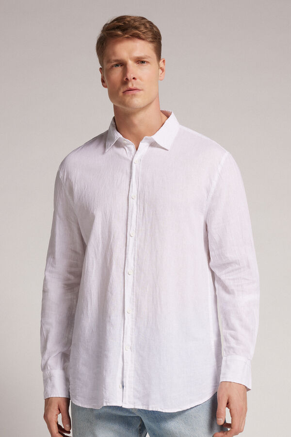 Camicia in Lino e Cotone