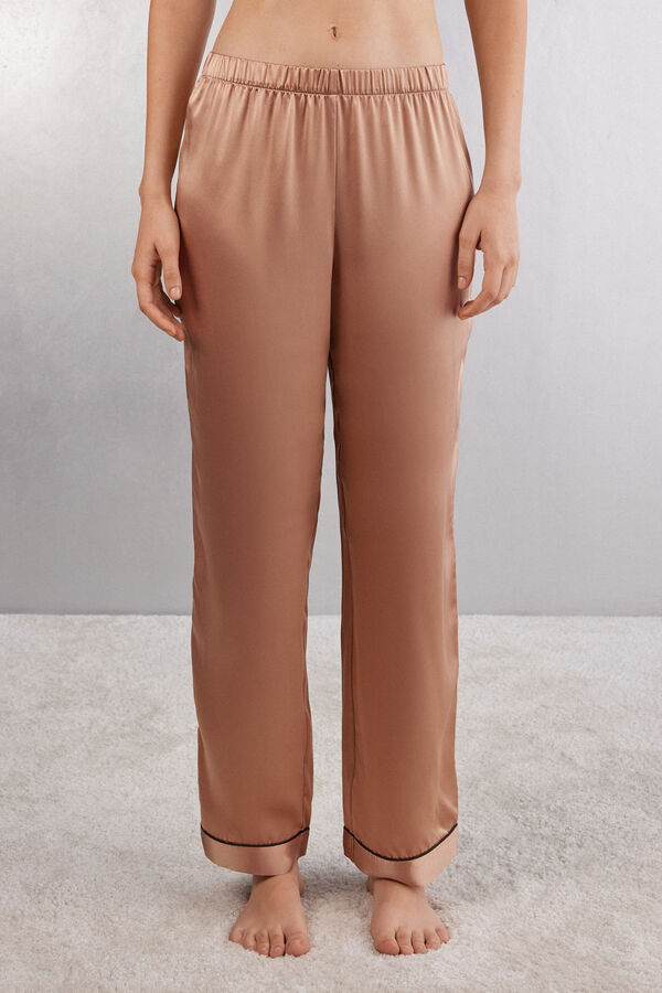 Pantalone Lungo in Raso di Seta