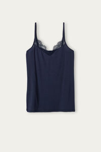 Top in Modal Ultralight con Cashmere con Pizzo