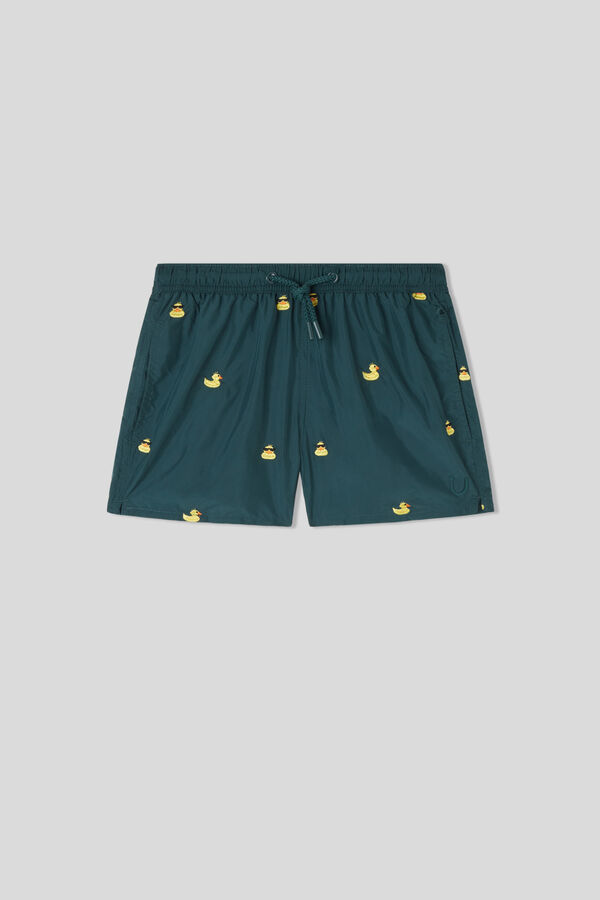 Costume Boxer Mare Bambino Ricamo Paperelle