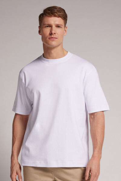 T-shirt Over in Cotone Interlock