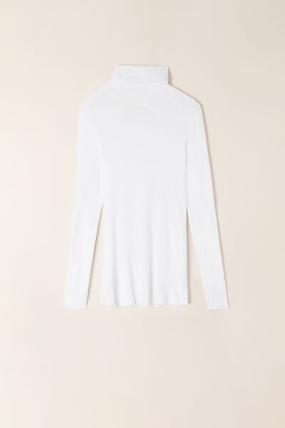 Maglia in Modal Ultralight con Cashmere Collo Alto