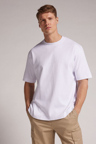 T-shirt Over in Cotone Interlock