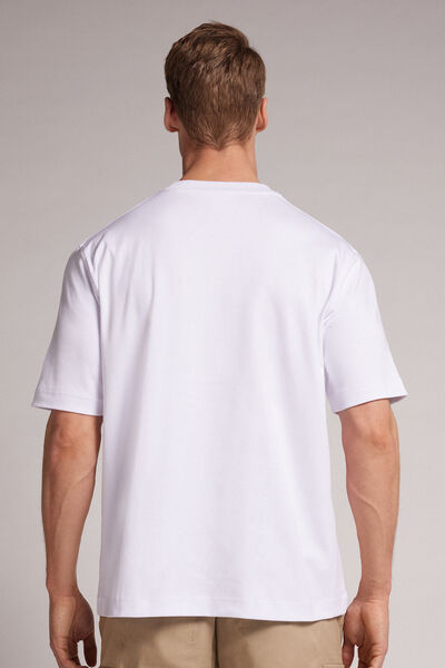 T-shirt Over in Cotone Interlock