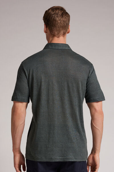Polo Manica Corta in Lino