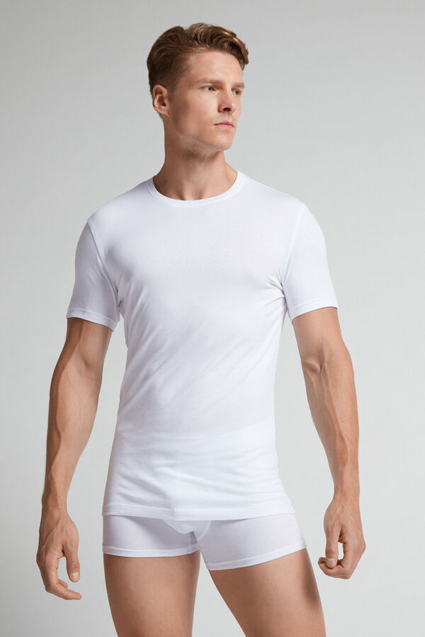 T-Shirt Uomo in Cotone Superior Elasticizzato