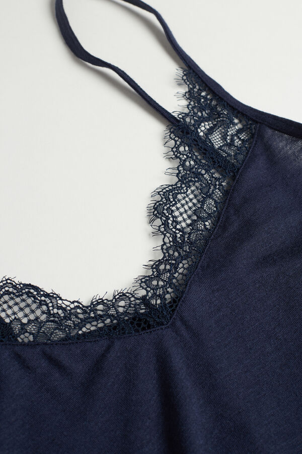 Top in Modal Ultralight con Cashmere con Pizzo