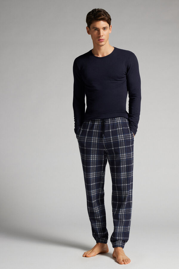 Pantalone Lungo Fantasia Tartan in Tricot