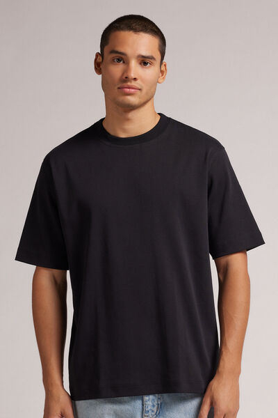 T-shirt Over in Cotone Interlock