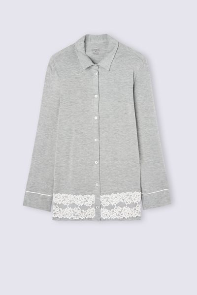 Maglia Aperta Davanti in Modal Pretty Flowers