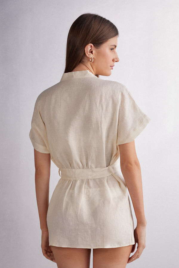 Kimono in Lino e Pizzo Romance Yourself