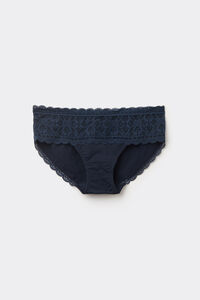 Slip Alto in Pizzo e Cotone