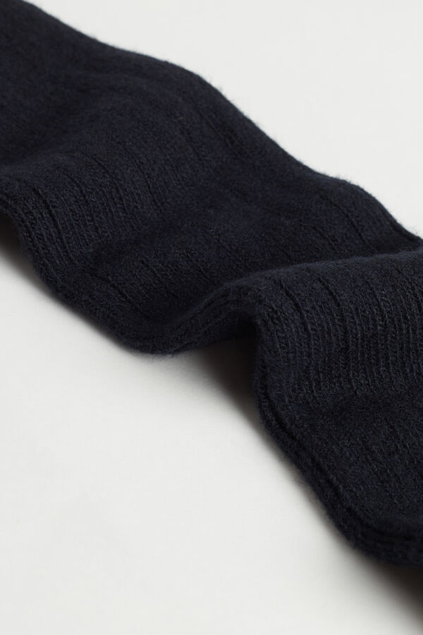 Calze Lunghe a Coste in Cashmere e Lana