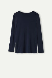 Maglia Manica Lunga Scollo a Girocollo in Micromodal