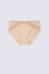 Slip Vita Semi-alta in Cotone e Pizzo