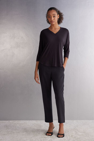 Maglia Scollo a V in Fresh Bamboo