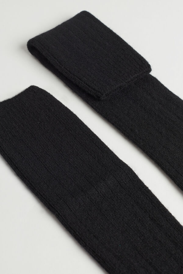 Calze Lunghe a Coste in Cashmere e Lana
