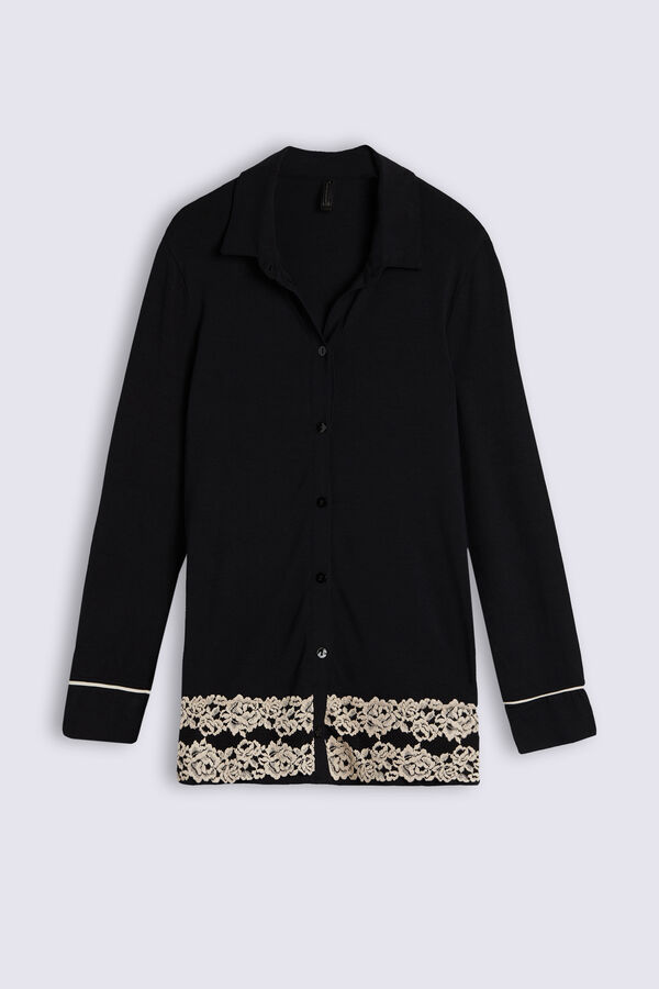 Maglia Aperta Davanti in Modal Pretty Flowers