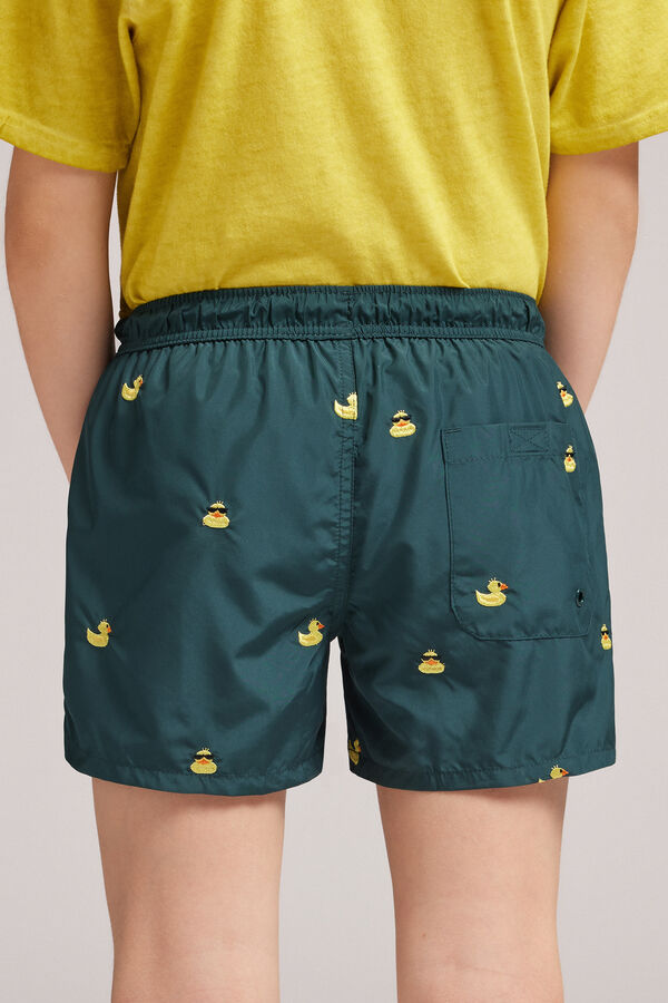 Costume Boxer Mare Bambino Ricamo Paperelle