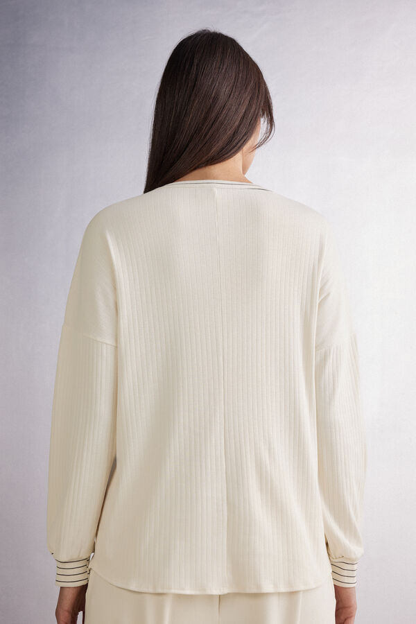 Maglia Manica Lunga Creamy Stripes