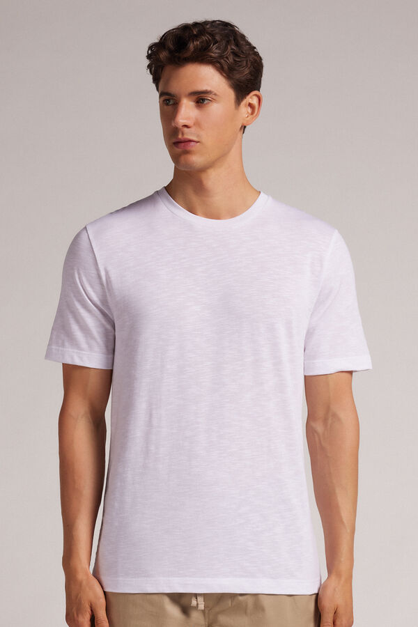 T-shirt in Cotone Fiammato