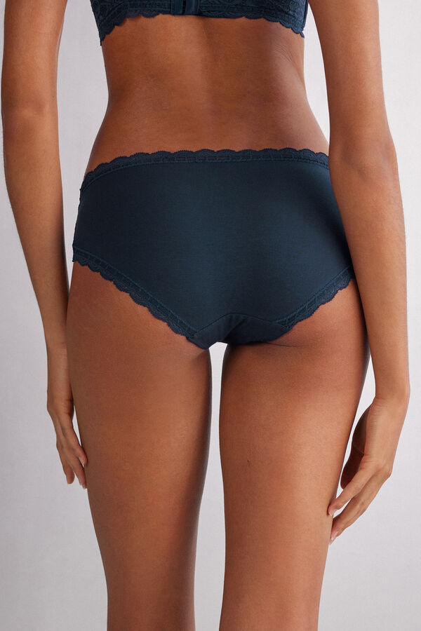 Slip Alto in Pizzo e Cotone