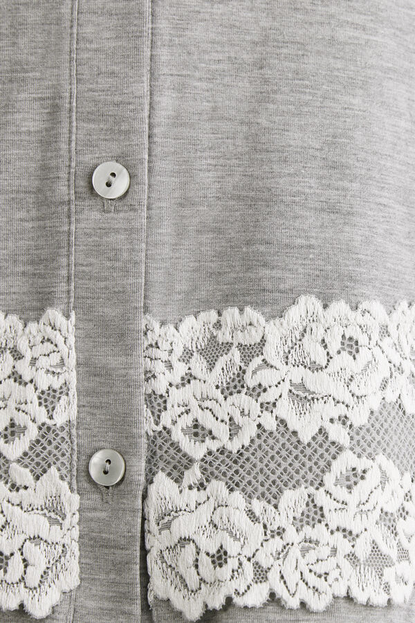Camicia da Notte Aperta Davanti Pretty Flower