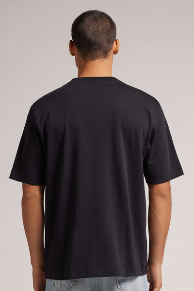 T-shirt Over in Cotone Interlock