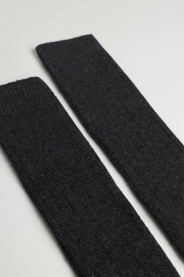 Calze Lunghe a Coste in Cashmere e Lana