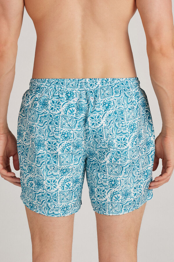 Costume Boxer Mare Stampa Micro Maiolica