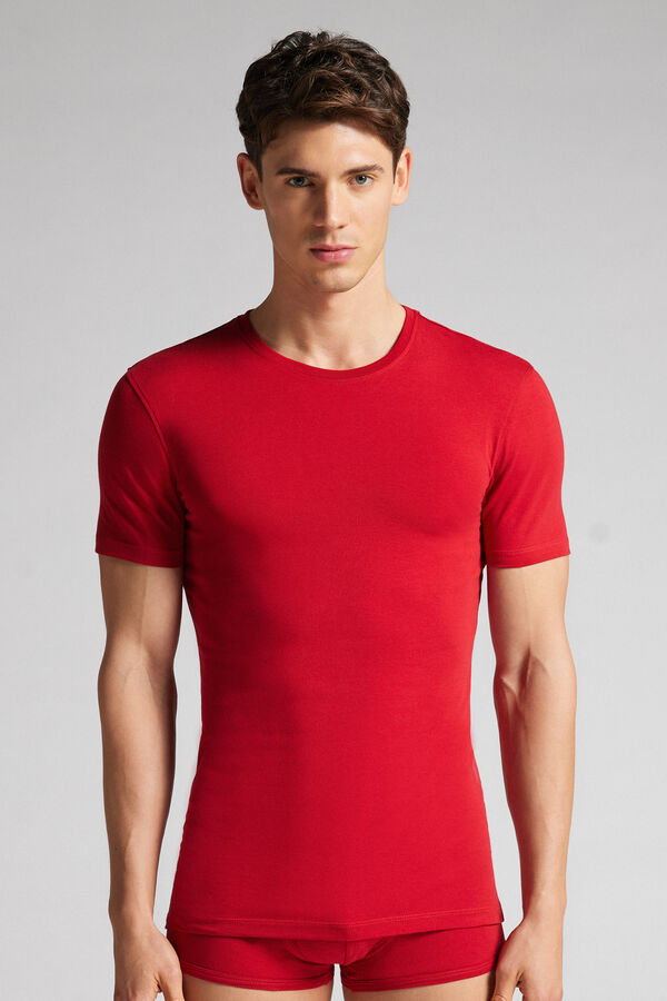 T-Shirt Uomo in Cotone Superior Elasticizzato