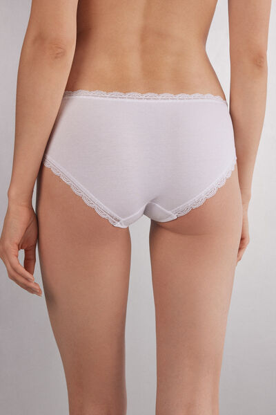 Slip Alto in Pizzo e Cotone