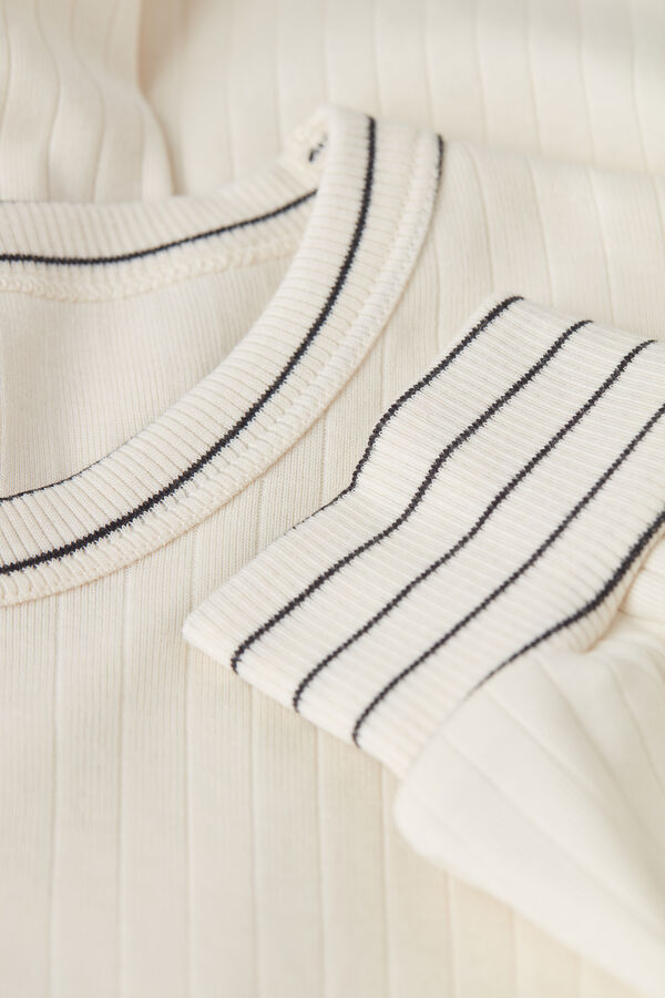 Maglia Manica Lunga Creamy Stripes