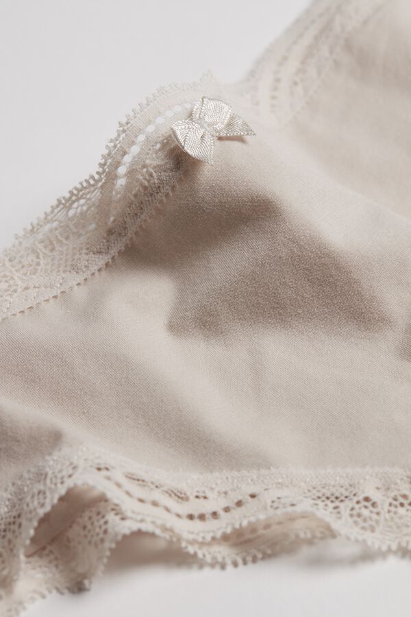 Culotte in Cotone e Pizzo