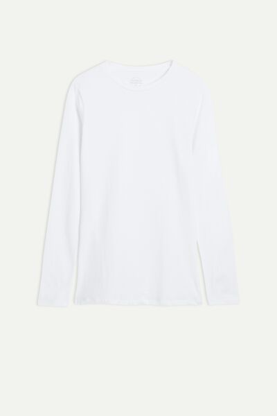 Maglia Manica Lunga a Girocollo in Cotone Superior