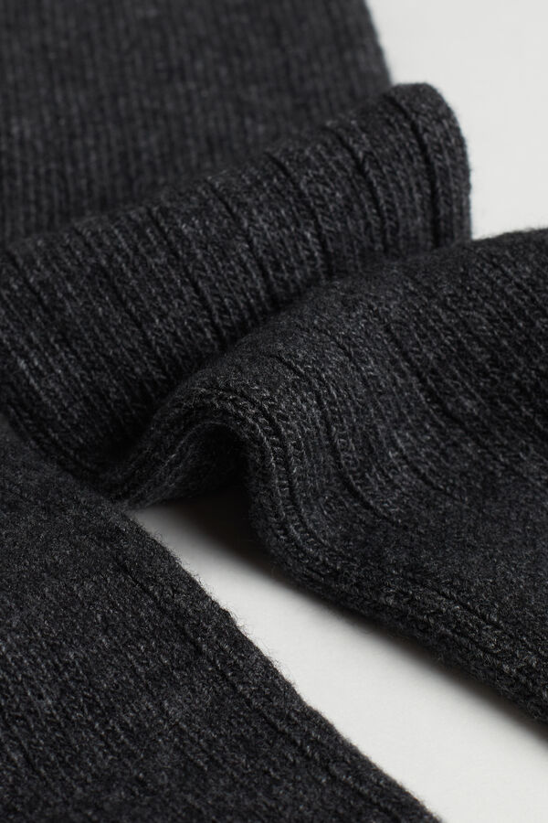 Calze Lunghe a Coste in Cashmere e Lana