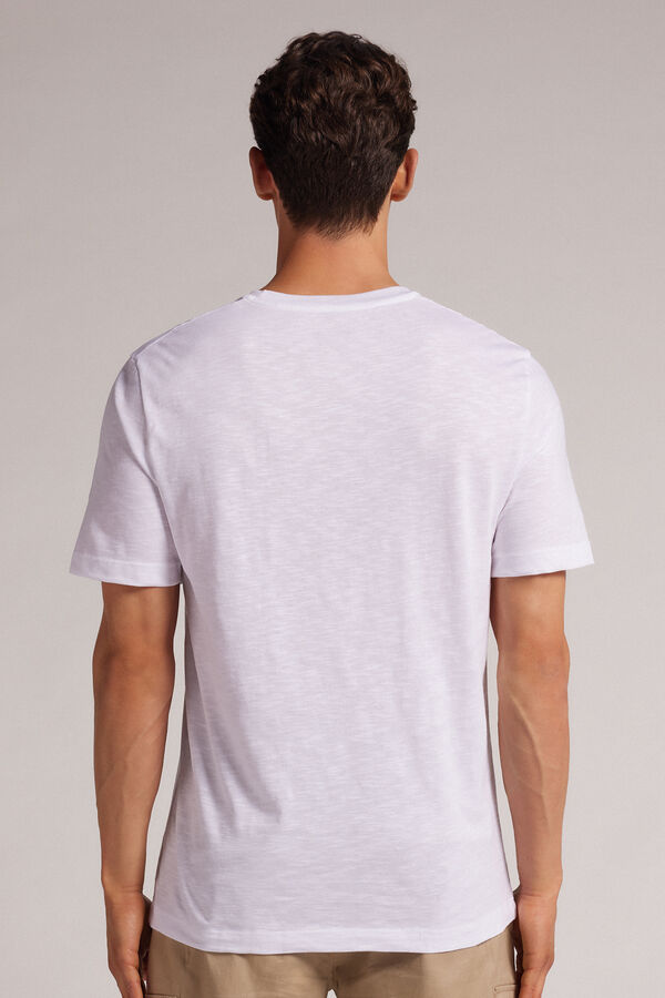 T-shirt in Cotone Fiammato