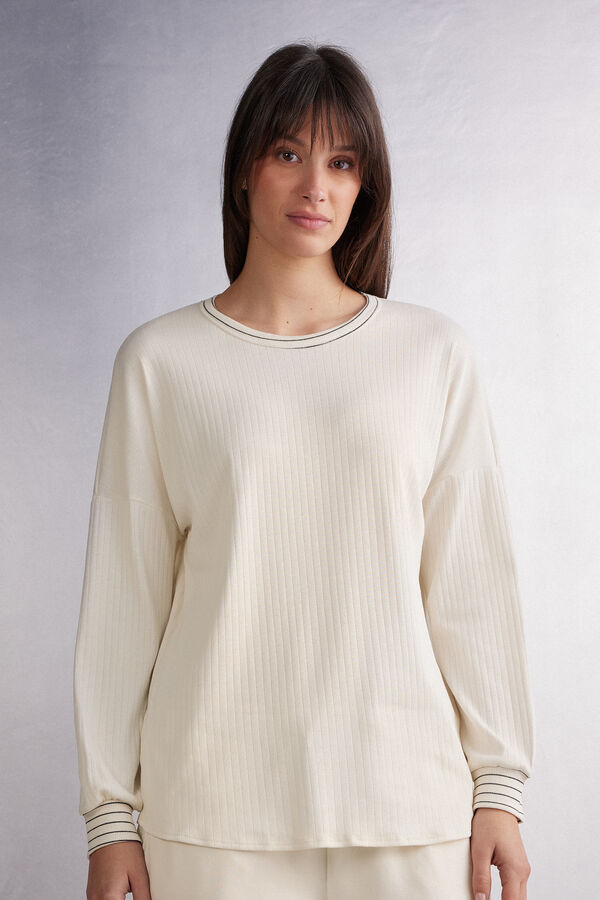 Maglia Manica Lunga Creamy Stripes