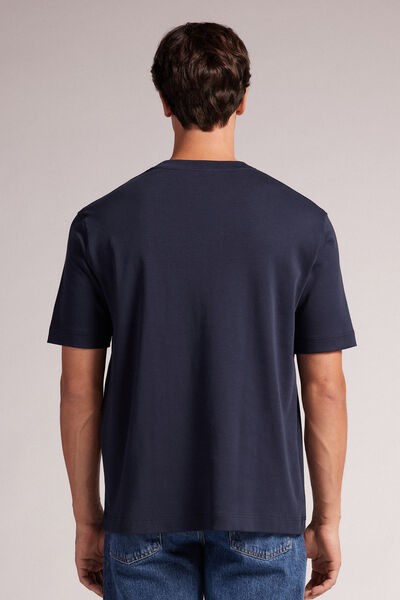 T-shirt Over in Cotone Interlock