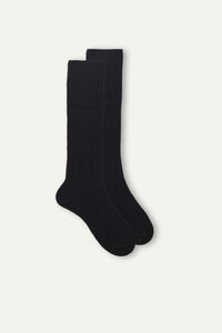 Calze Lunghe a Coste in Cashmere e Lana