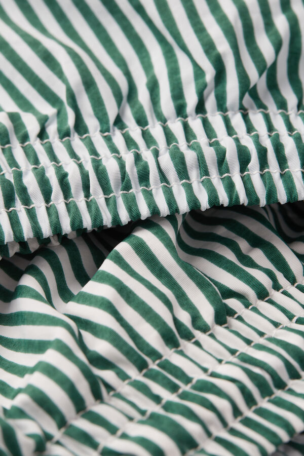 Costume Boxer Mare Stampa Riga Verde