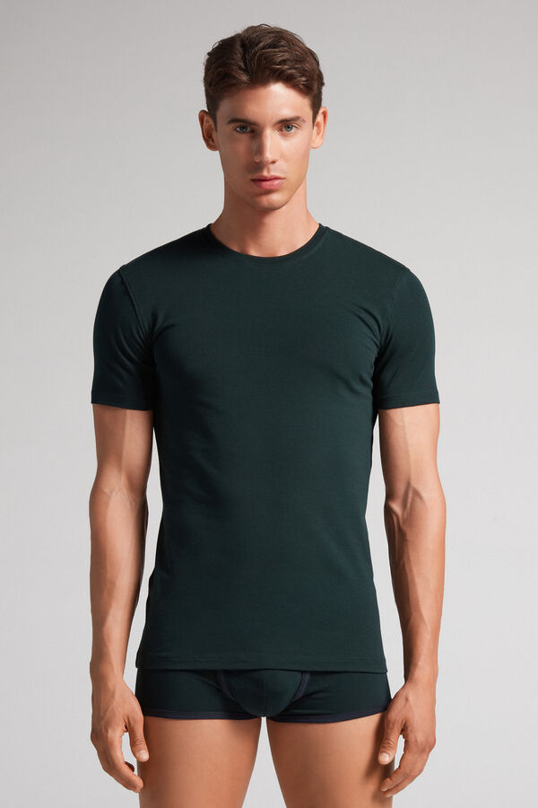 T-Shirt Uomo in Cotone Superior Elasticizzato