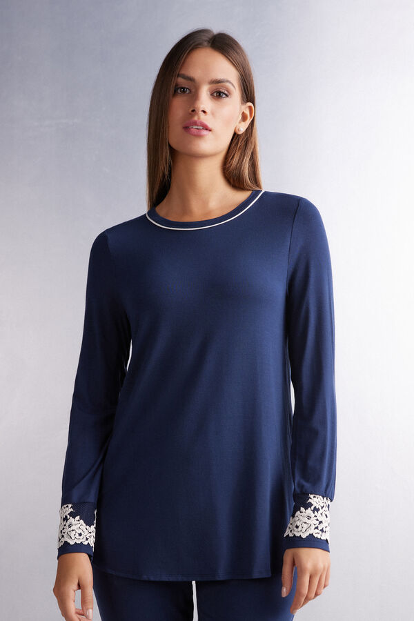 Maglia In Modal Pretty Flowers