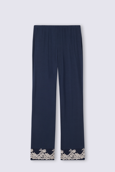 Pantalone Lungo in Modal con Balza Pretty Flowers