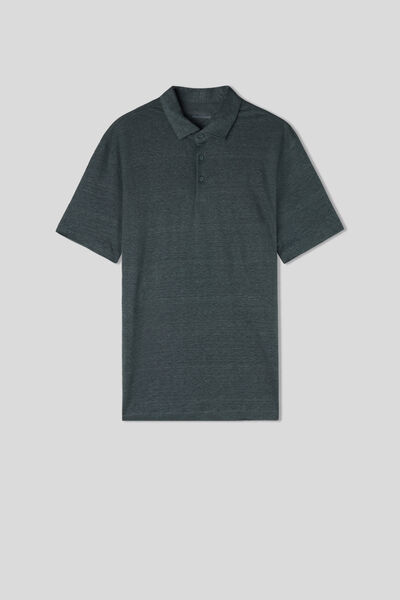 Polo Manica Corta in Lino