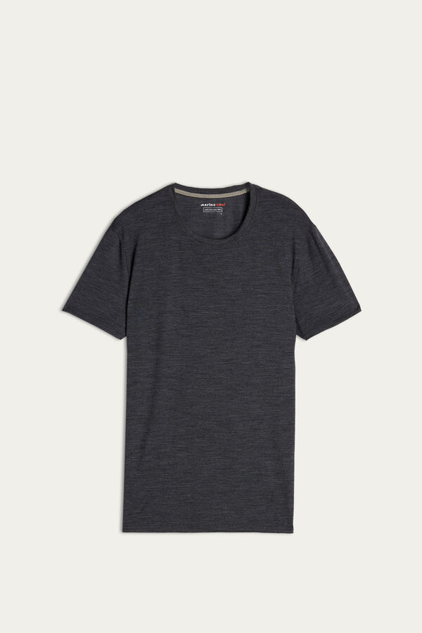 T-shirt in Lana Merino Elasticizzata